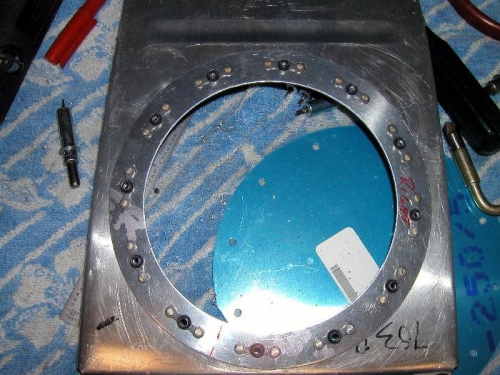 Inside view of Inspection ring and nut plates riveted onto inboard tank rib