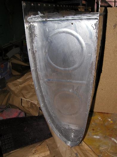Outboard rib riveted and prosealed inplace