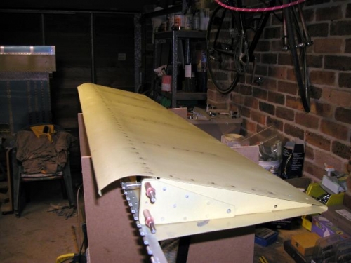 Inboard end / top view of completed flap