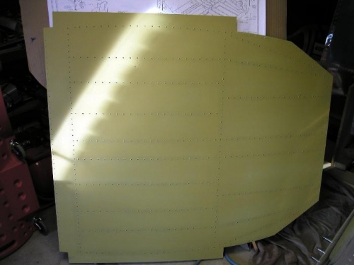Bottom skin dimpled and etch primed