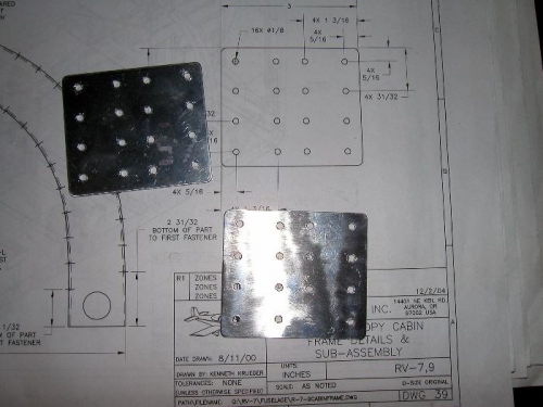 Center splice plates drilled and deburred