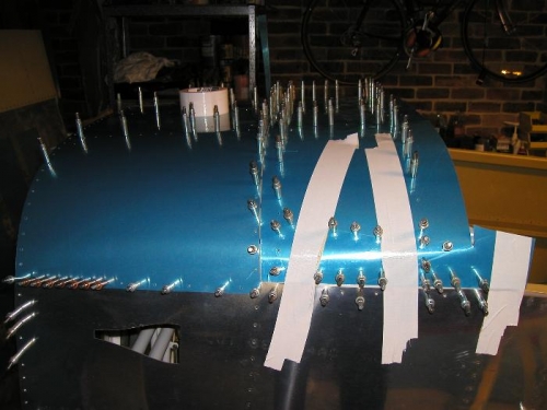 All tape down so that the splice plate can be drilled