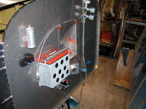 Manifold pressure sensor to the left of the battery