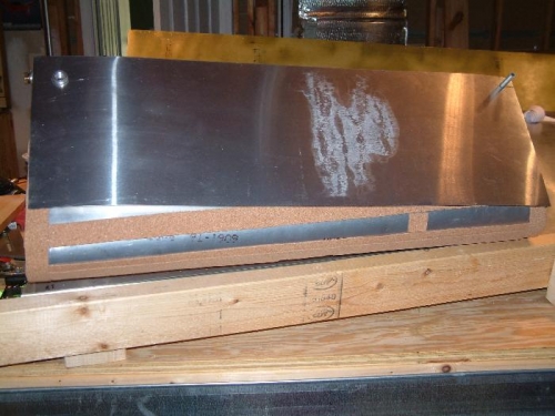 Fit template on bottom of tank.