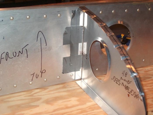 Nose Rib taped to Spar