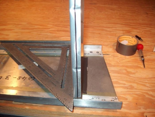 Rear rib lined up and taped