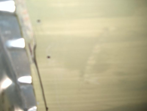 Inside shot with Marking Guide following Rib