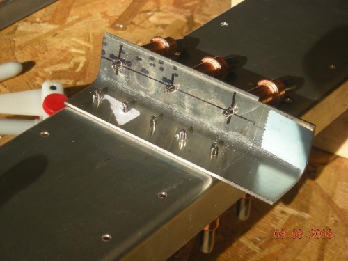 Front spar attachments with doublers.