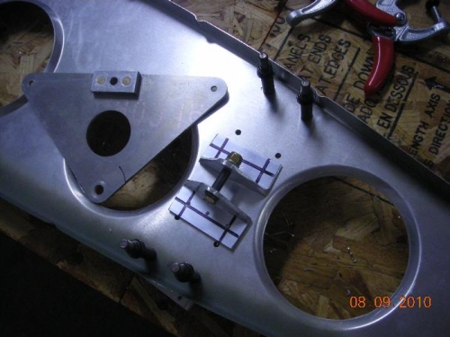 Left bellcrank & support.