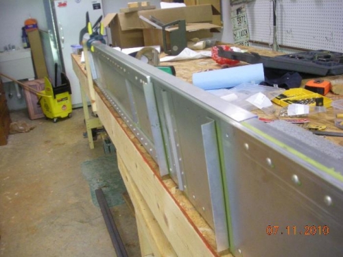 Front side of spar looking toward the root.