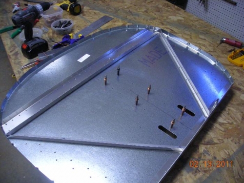 Rear stiffner & diagonal L angles.