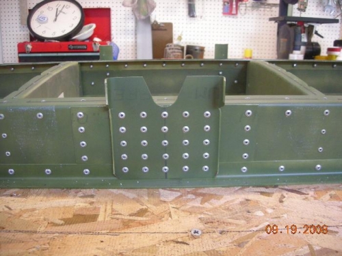 Rear spar attachment. (upside down)