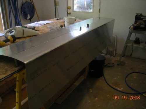 Top skin hanging from leading edge.