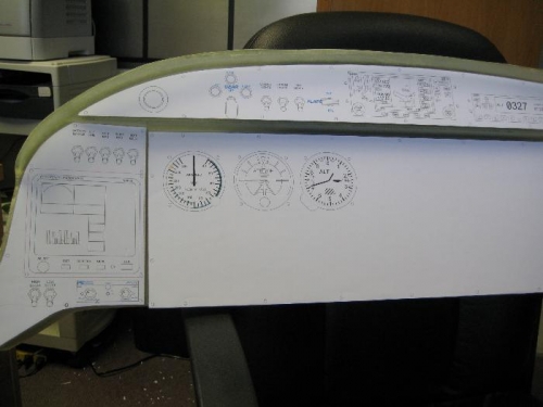 Mockup instrument panel