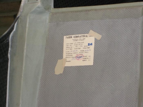 Fuselage shell quality control tag