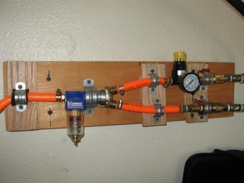 Water filter, splitter, regulator, two valves, hoses...