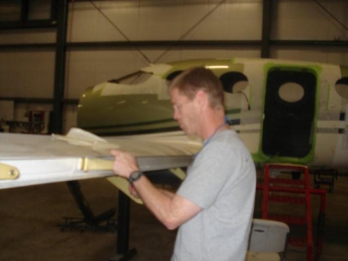 Installing aileron bracket