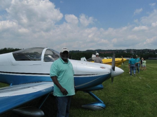 Me and a beautiful RV-7A.  This is the same model that I am building at home.