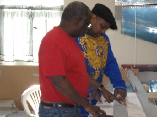 Al and I work with the rear spar.