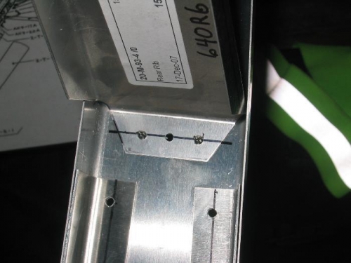 Rib just above spar doublers