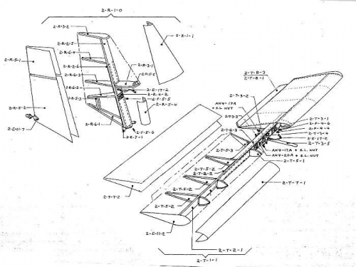 Tail assy. exploded diagram