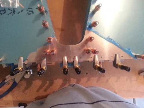 Center Hinge Clamped in Place