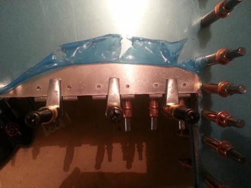 Right Hinge Clamped in Place