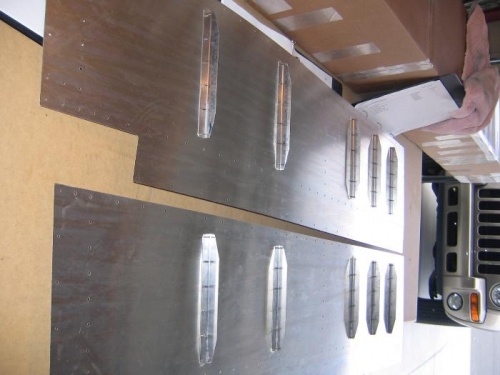 Stiffeners Clecoed in Place