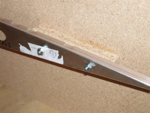 End Rib Fastened to Jig