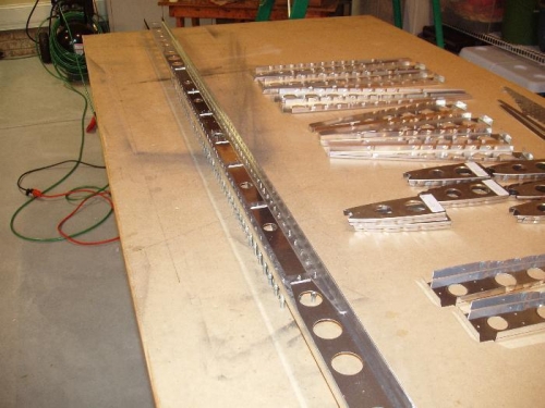 Spar Angles Clecoed Into Place