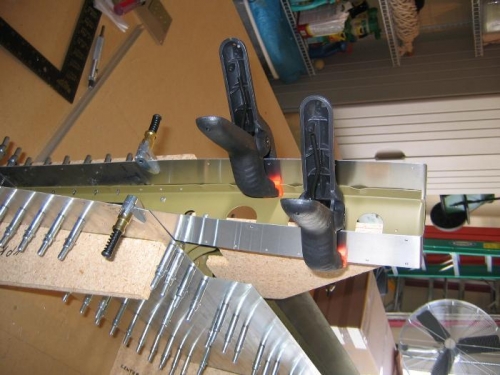 Rudder Strap Clamped in Place