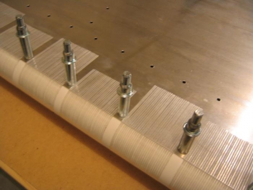 Filament Tape Holds Skin to Jig