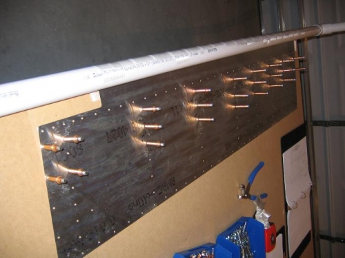 Rudder Skin Clecoed to Work Table