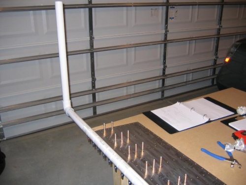 PVC Lever on Rudder Bending Jig