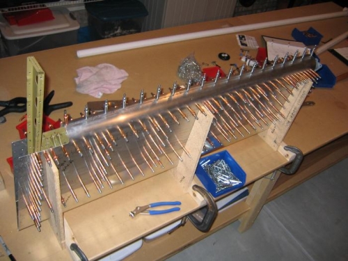 Rudder Clecoed in Place