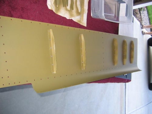 Skin Stiffeners on Right Rudder Skin