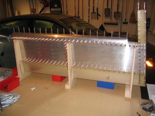 Left Side of Clecoed Rudder