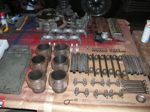 Cylinders, valve push-rods, rockers, balls and nuts, case bolts, head bolts and rocker studs