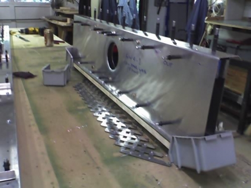 Center Main Spar Ready to be de-burred and primered