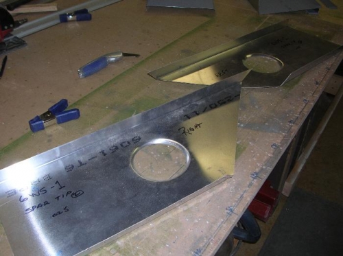 Wing Tip's formed, bent and flanged