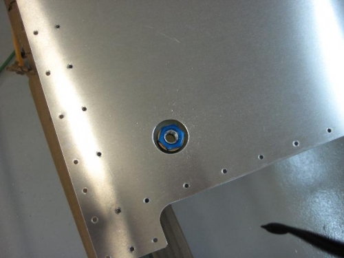 Cut holes in tank bottom skin
