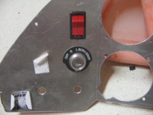 master and ignition switch plus fuel and avionics master switch holes