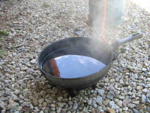 boiling up linseed oil
