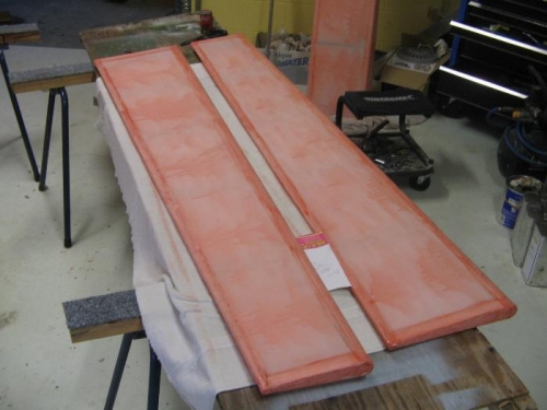 finishing tape applied