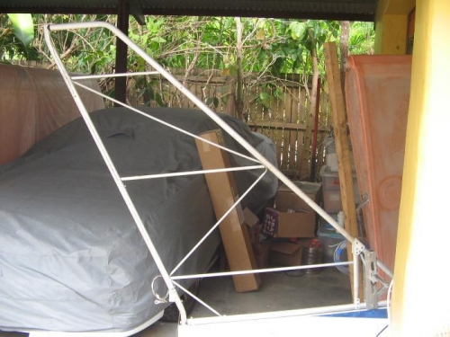 trusses and ribs in place