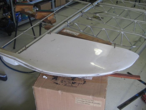 wingtip in correct position waiting for drilling and clecoing