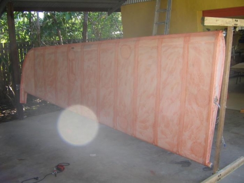 wing held vertically