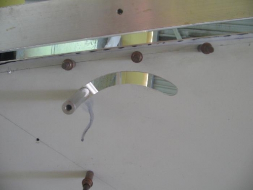 slot cut for flap horn