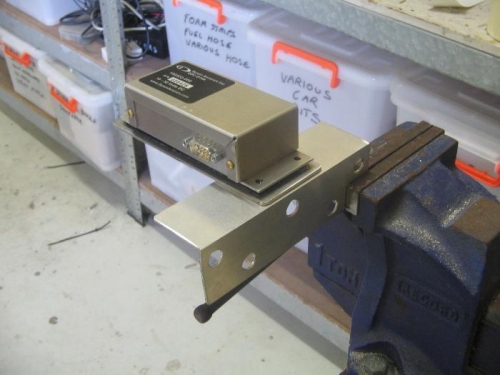 holes drilled in rear of bracket to help bond to hull