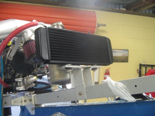 radiator mounted in position